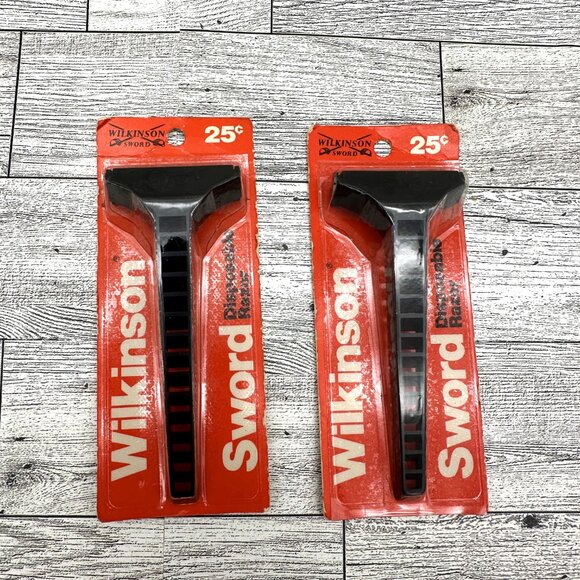 Vintage Brand New Sealed Set of 2 Wilkinson Sword Disposable Razors - Picture 2 of 3